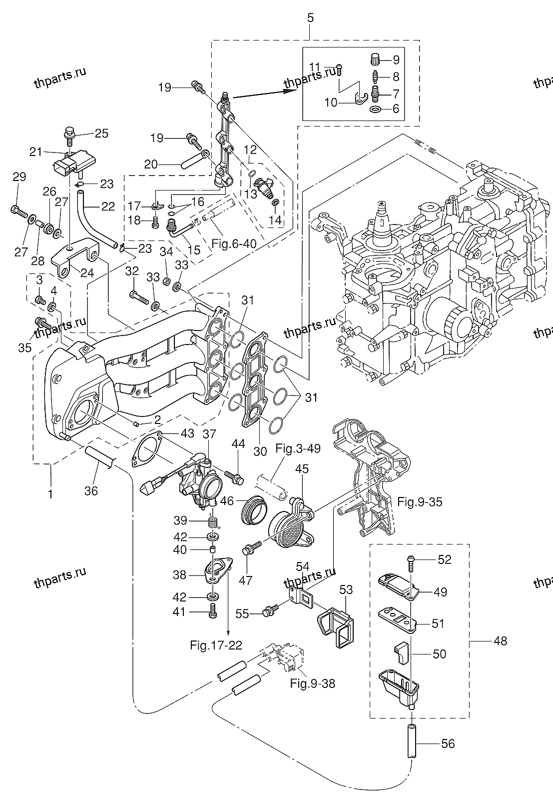 Детали впуска, заслонка